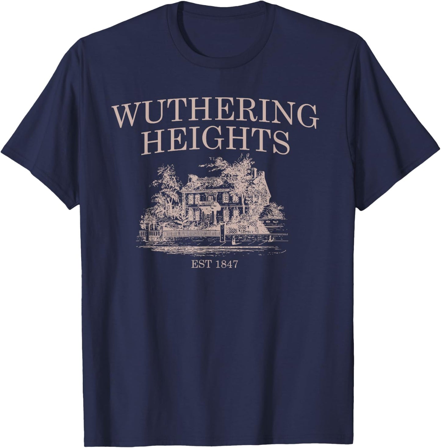 Wuthering Heights, Catherine Earnshaw und Heathcliff, Bronte T-Shirt - T-Shirt | Navy