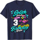 Splish Splash 3rd Birthday Flamingo Pool Party 3 Years Old T-Shirt - T-Shirt | Navy