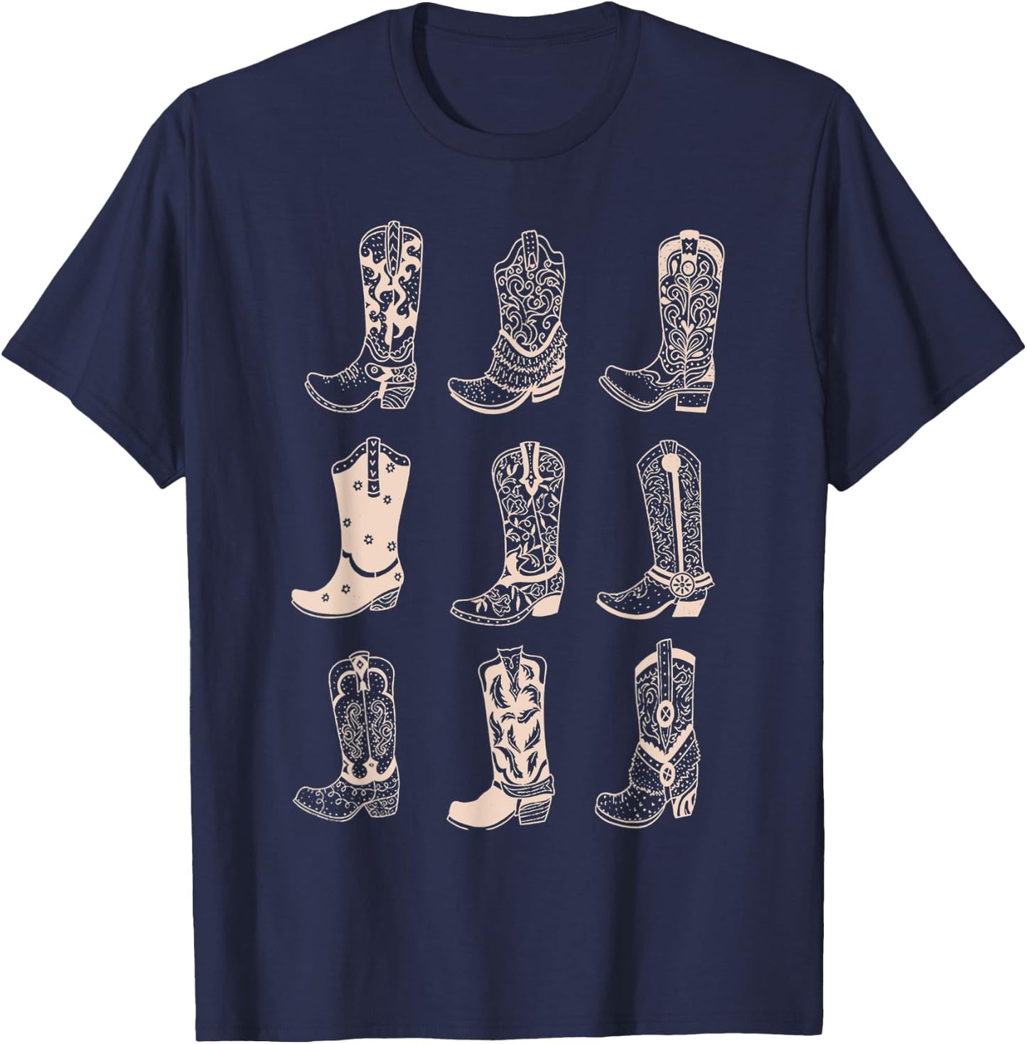 Cowgirl Boots Shirt, Cowgirl Boots , Cowgirl Texas T-Shirt - T-Shirt | Navy