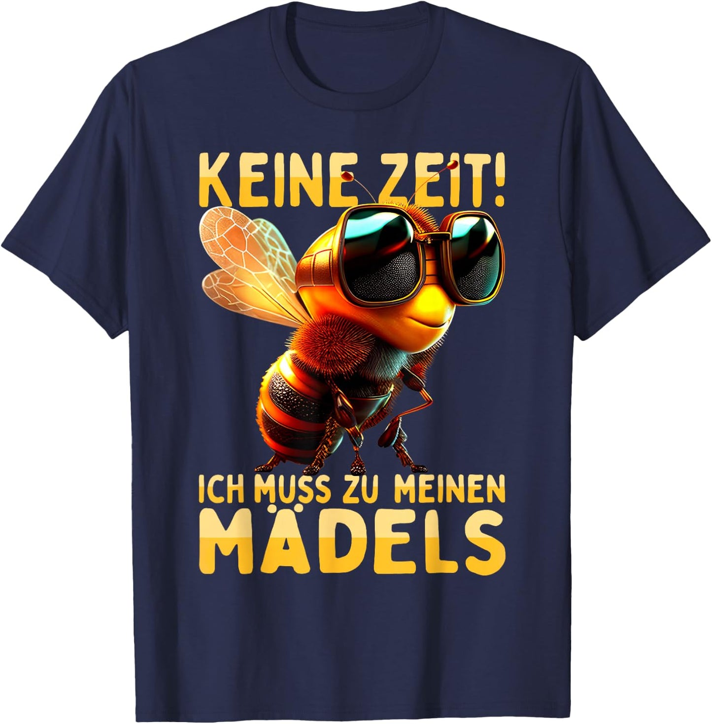 with German Text "Keine Zeit Ich muss Zu Meinen Mädels Beekeeder" [German T-Shirt - T-Shirt | Navy