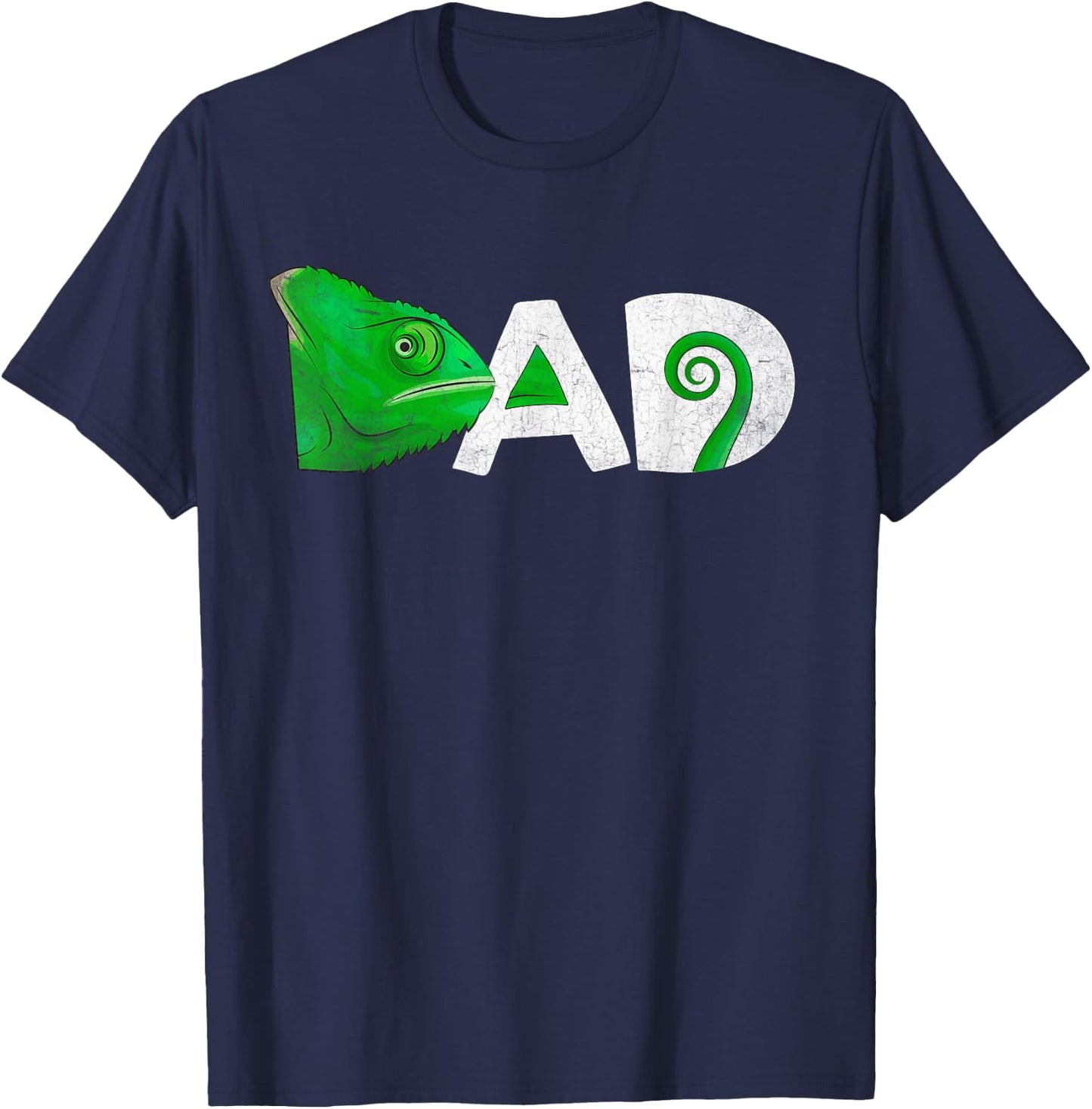 Funny Veiled Chameleon , Chameleons Dad T-Shirt - T-Shirt | Navy
