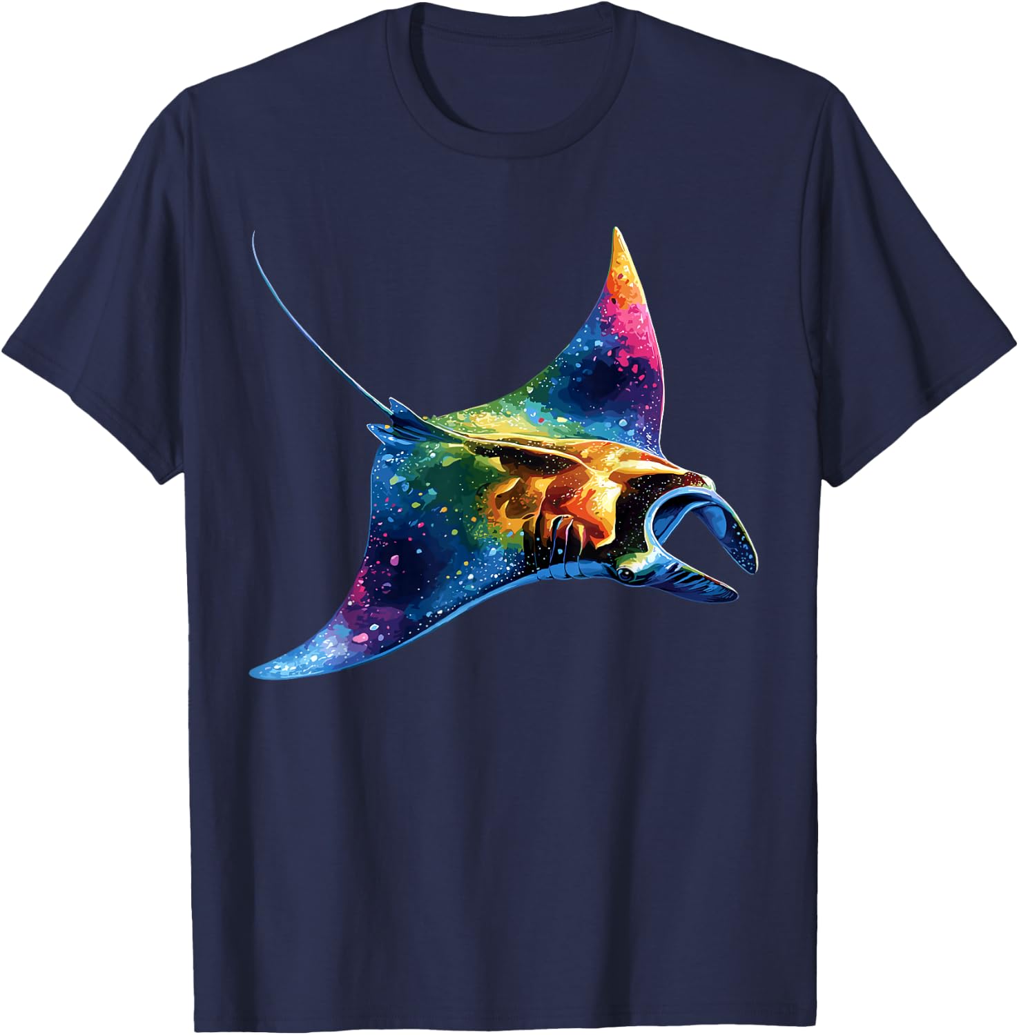 Manta Ray Devil Ray Flying Rays Stingray Manta Ray Diver T-Shirt - T-Shirt | Navy