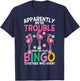 Funny Bingo Flamingo Funny Girls Night Bingo Sisters T-Shirt - T-Shirt | Navy