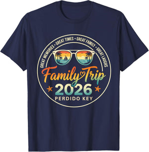 Perdido Key Weekend 2026 Family Trip 2026 Summer Vacation T-Shirt - T-Shirt | Navy