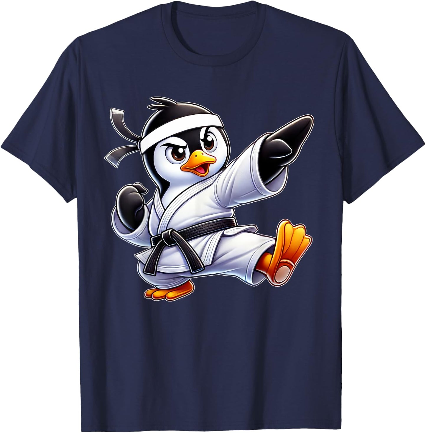 Penguin Karate Martial Arts T-Shirt - T-Shirt | Navy