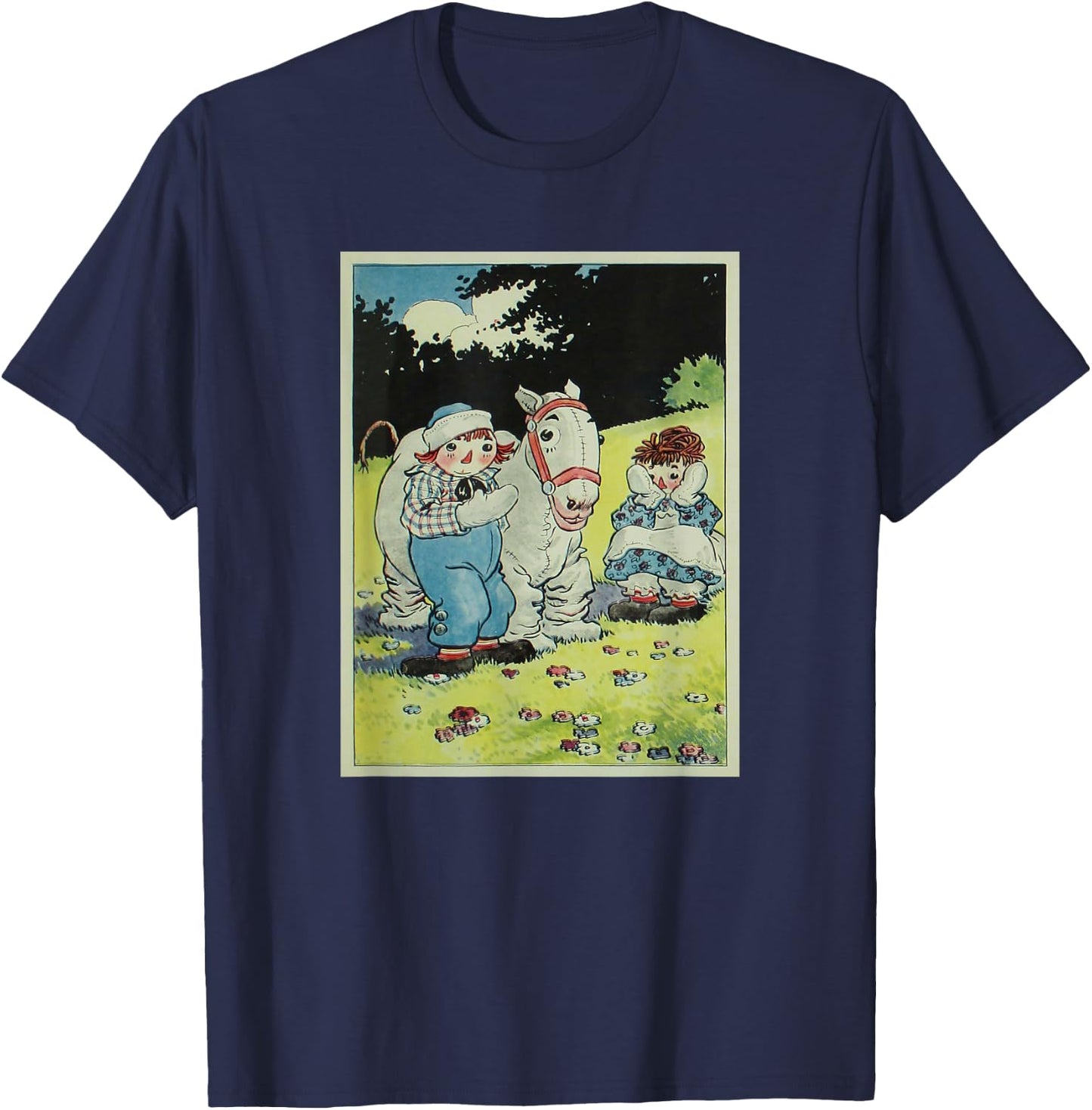 Raggedy Ann, Andy and the Camel with Wrinkled Knees T-Shirt - T-Shirt | Navy