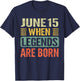 Legends are Born On June 15th Vintage Birthday Jun 15 T-Shirt - T-Shirt | Navy