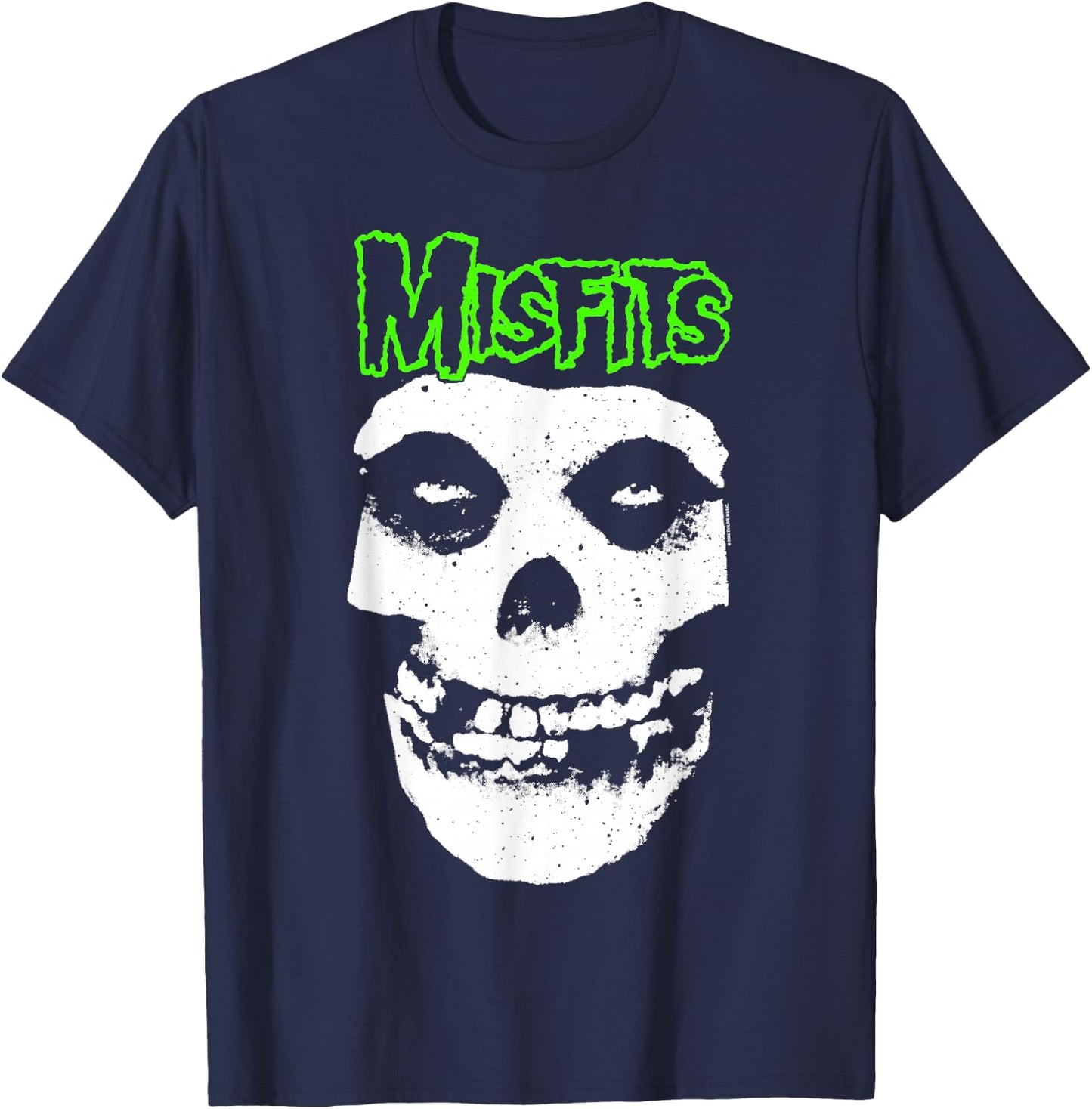 Misfits Green Skull Logo , black T-Shirt - T-Shirt | Navy