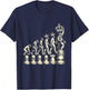 Chess Evolution of Man from Pawn to King T-Shirt - T-Shirt | Navy