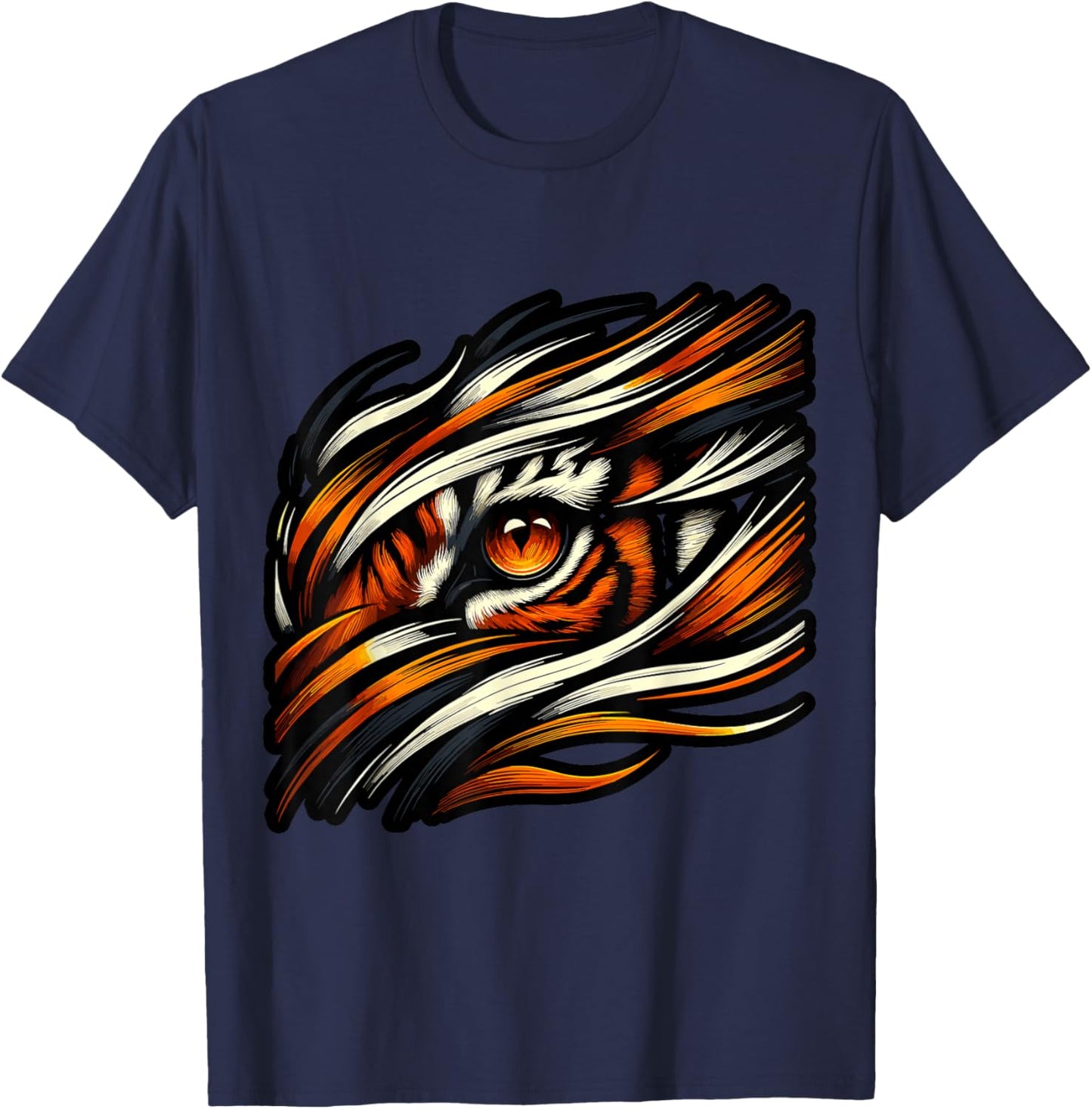 Tiger Eye Zookeeper Animals T-Shirt - T-Shirt | Navy