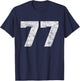 Vintage Lucky Number 77 Birthday Sports Player Team Athlete T-Shirt - T-Shirt | Navy