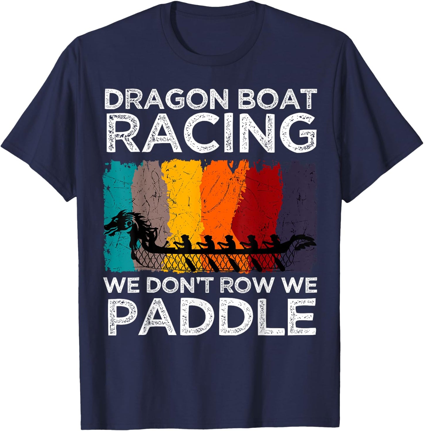 Dragon Boat Racing Paddler Steersperson Crew Athlete Sport T-Shirt - T-Shirt | Navy