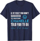 Chanelle Name - Try What Chanelle Told You To Do T-Shirt - T-Shirt | Navy