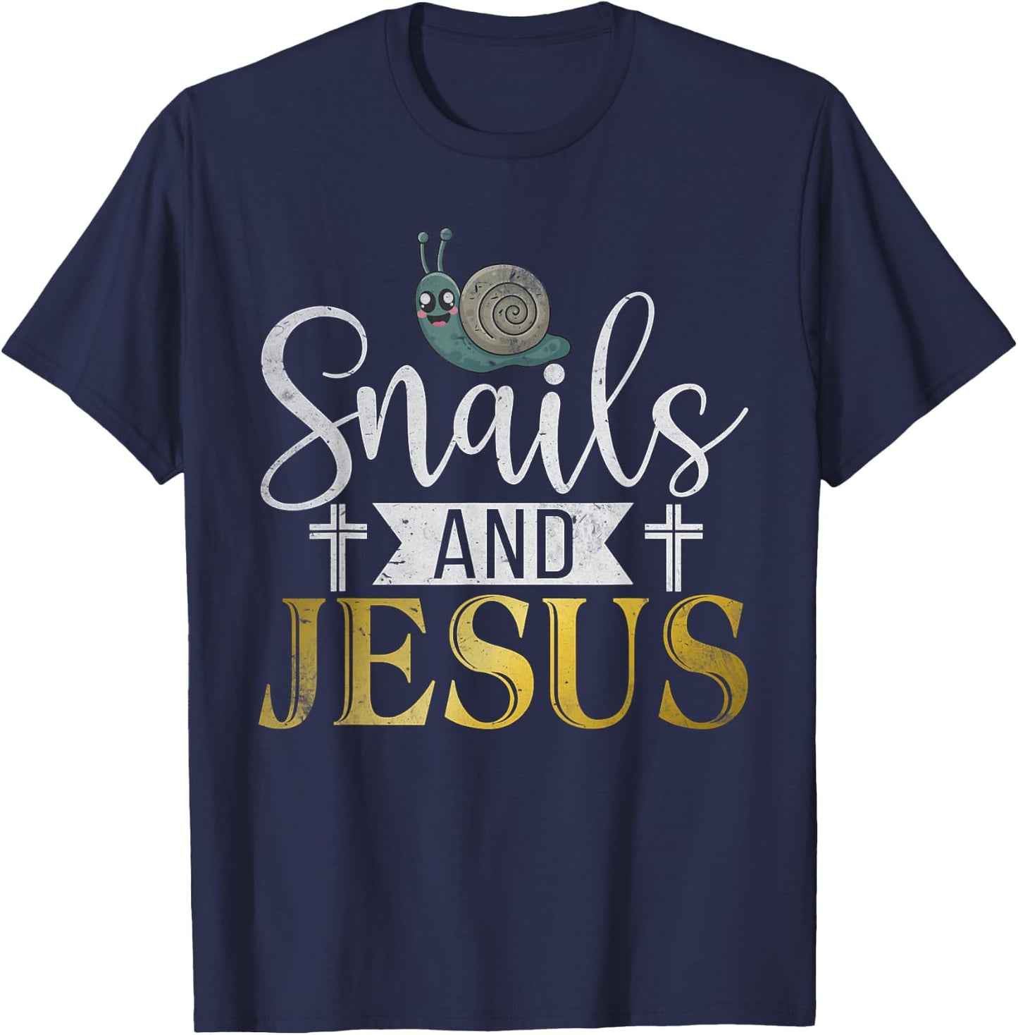 Snails and Jesus Snail T-Shirt - T-Shirt | Navy