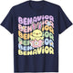 Retro Behavior Analyst Easter Bunny ABA Behavior Therapist T-Shirt - T-Shirt | Navy