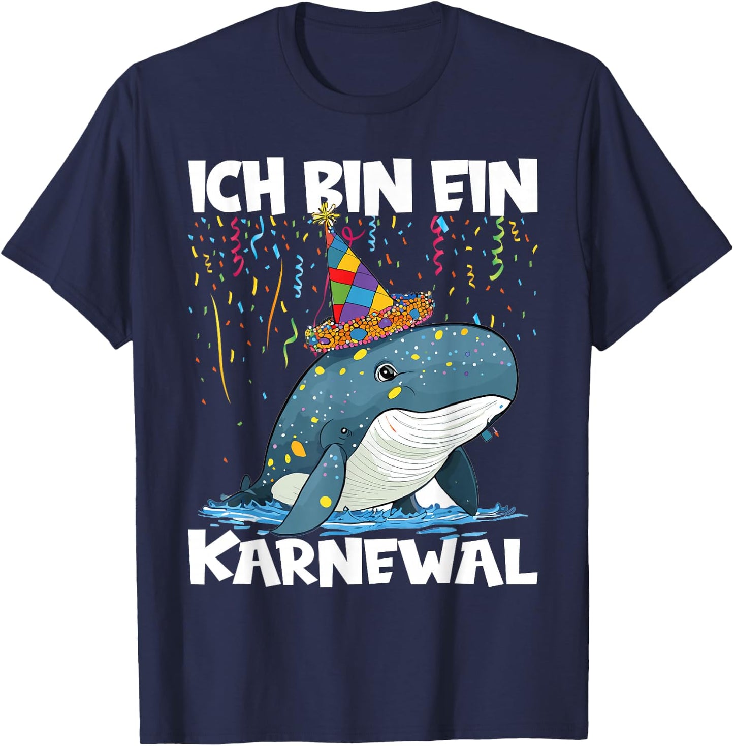 with German Text "Ich Bin Ein Karnewal" T-Shirt - T-Shirt | Navy