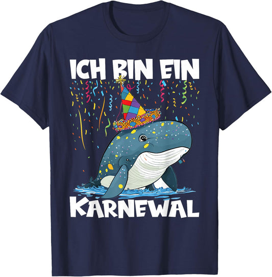 with German Text "Ich Bin Ein Karnewal" T-Shirt - T-Shirt | Navy