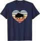 I Love Bison Silhouette North America Heart Wilderness Wisent T-Shirt - T-Shirt | Navy