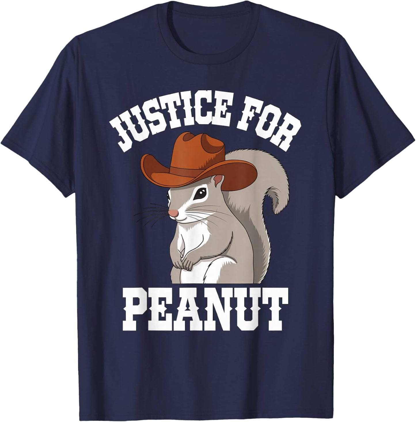 Justice For Peanut the Squirrel 2024 T-Shirt - T-Shirt | Navy