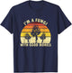 I'm A Fungi Funny Mushroom Foraging Shirt Retro Fungi-Hunter T-Shirt - T-Shirt | Navy