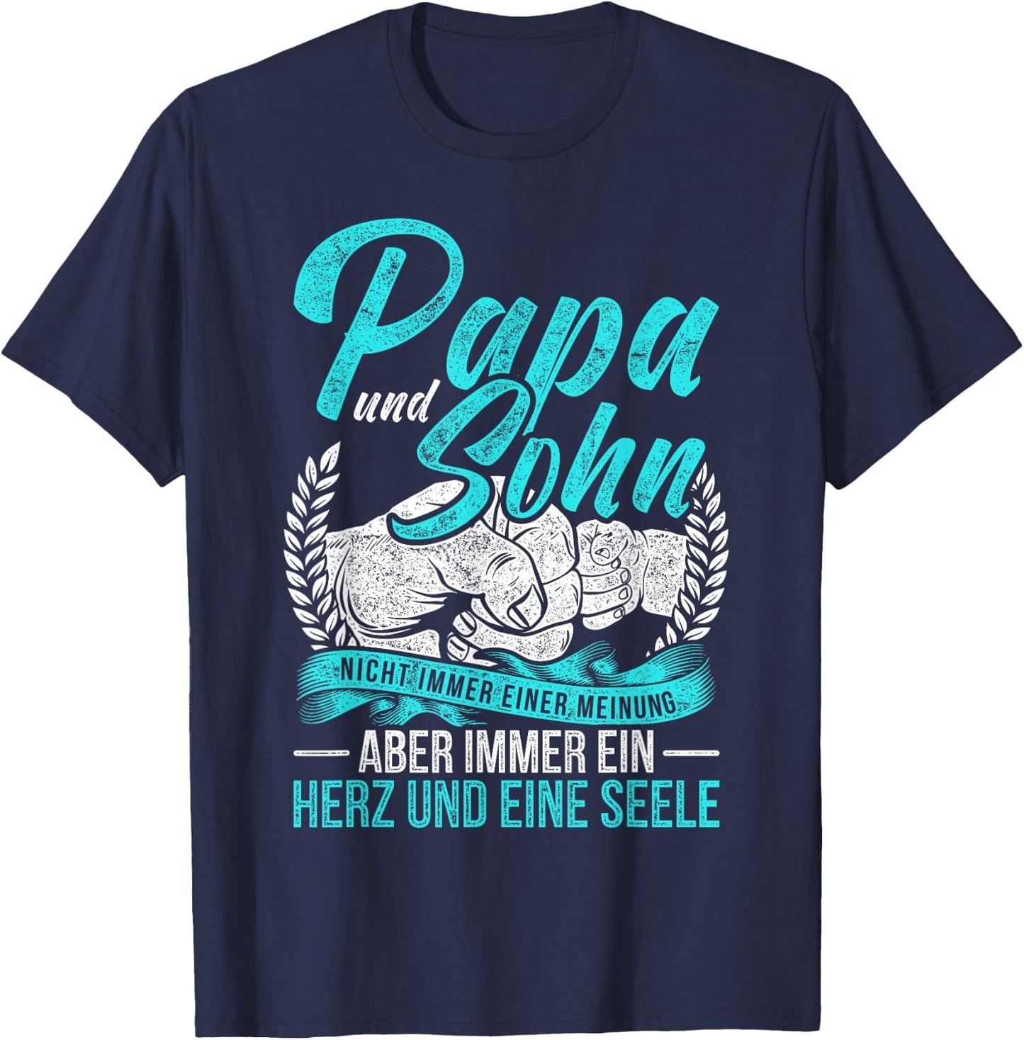 Papa und Sohn Saying Father Son Partner Look Father's Day T-Shirt - T-Shirt | Navy