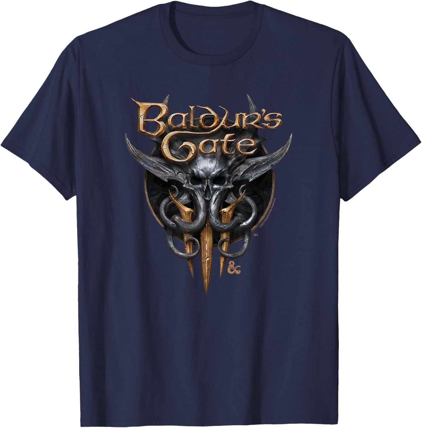 Dungeons & Dragons Baldur's Gate III Illithid Logo , black T-Shirt - T-Shirt | Navy