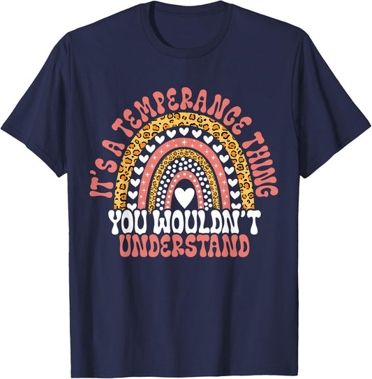 Funny Temperance Name Temperance Birthday Quote Temperance T-Shirt - T-Shirt | Navy