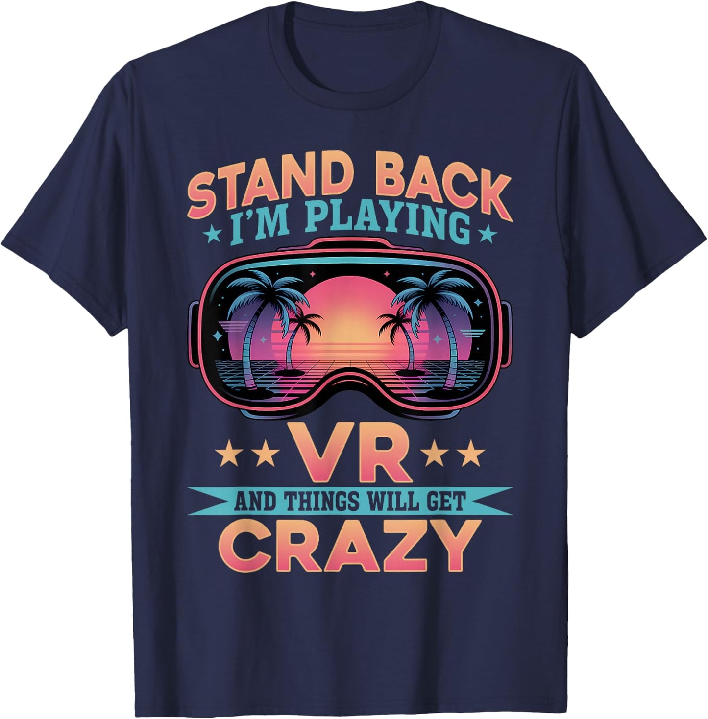 Gaming Funny VR Gamer T-Shirt - T-Shirt | Navy