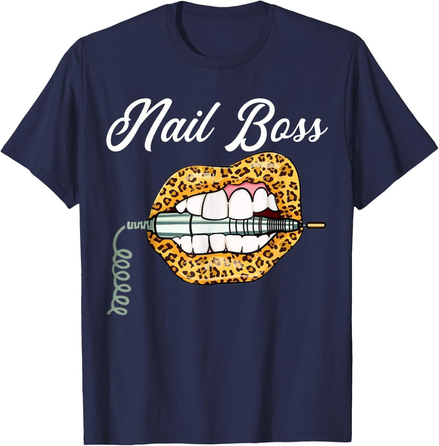 Nail Boss Nail Art Nails Artists specialising Salon Squad T-Shirt - T-Shirt | Navy