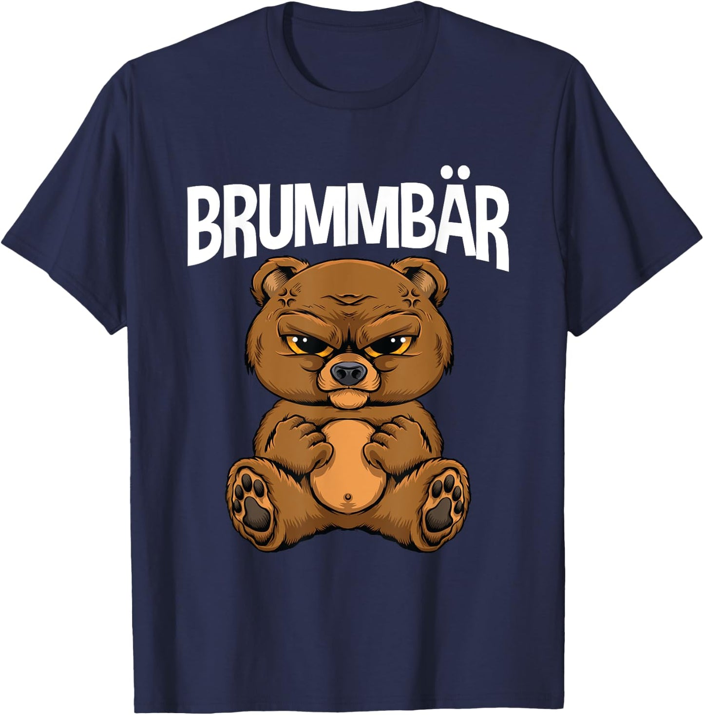Grummbär Bear Genervt Brown Bear Kein Bock , black T-Shirt - T-Shirt | Navy