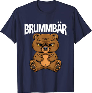 Grummbär Bear Genervt Brown Bear Kein Bock , black T-Shirt - T-Shirt | Navy