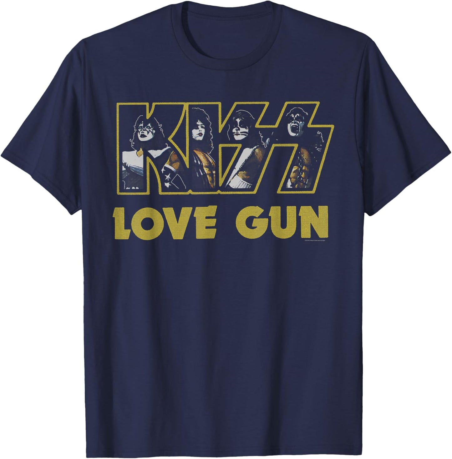 KISS - Love Gun Logo T-Shirt - T-Shirt | Navy