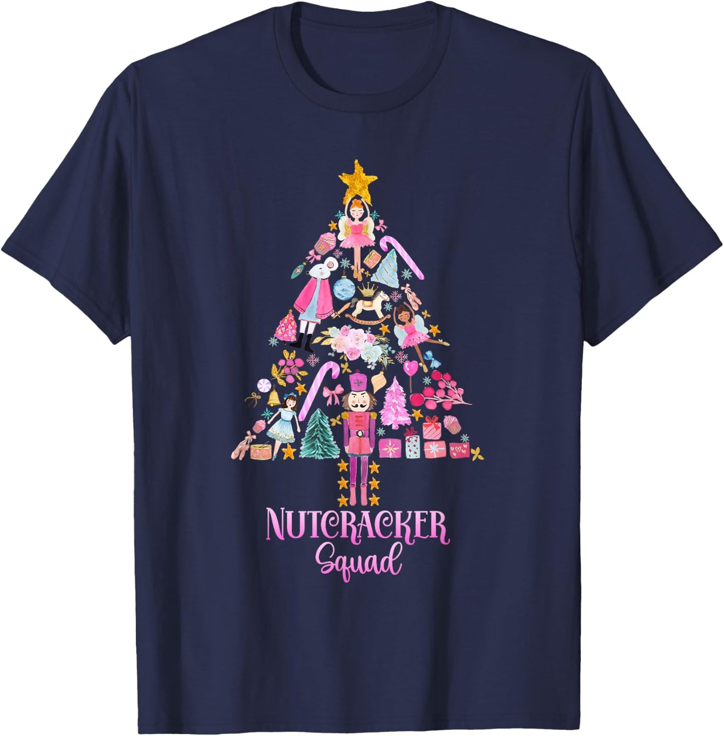 Christmas Nutcracker Squad Ballet Dance Women Kids Girls T-Shirt - T-Shirt | Navy