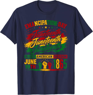 Emancipation Day Juneteenth 1865 Freedom African Pride T-Shirt - T-Shirt | Navy