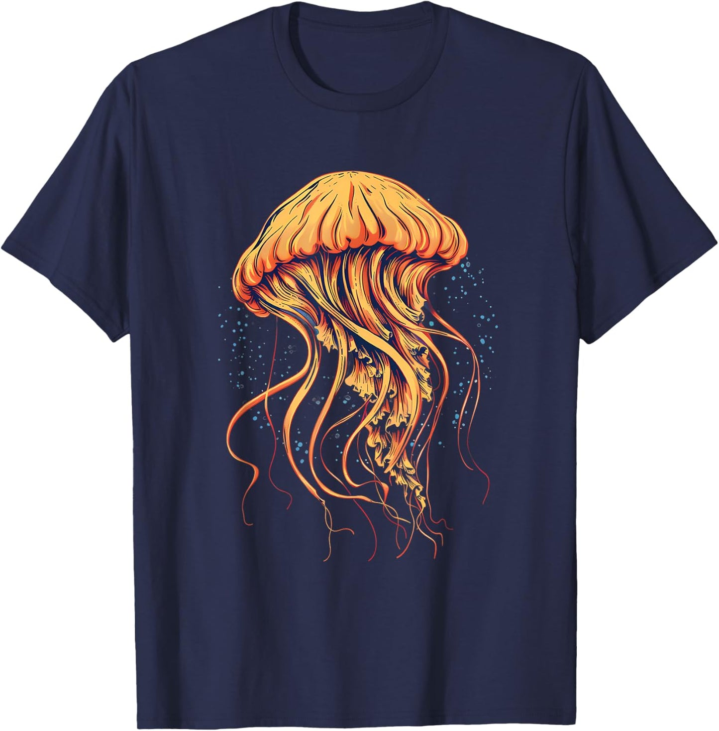 Jellyfish Artwork Sea Ocean Animal Lover Ocean Sea Jellyfish T-Shirt - T-Shirt | Navy