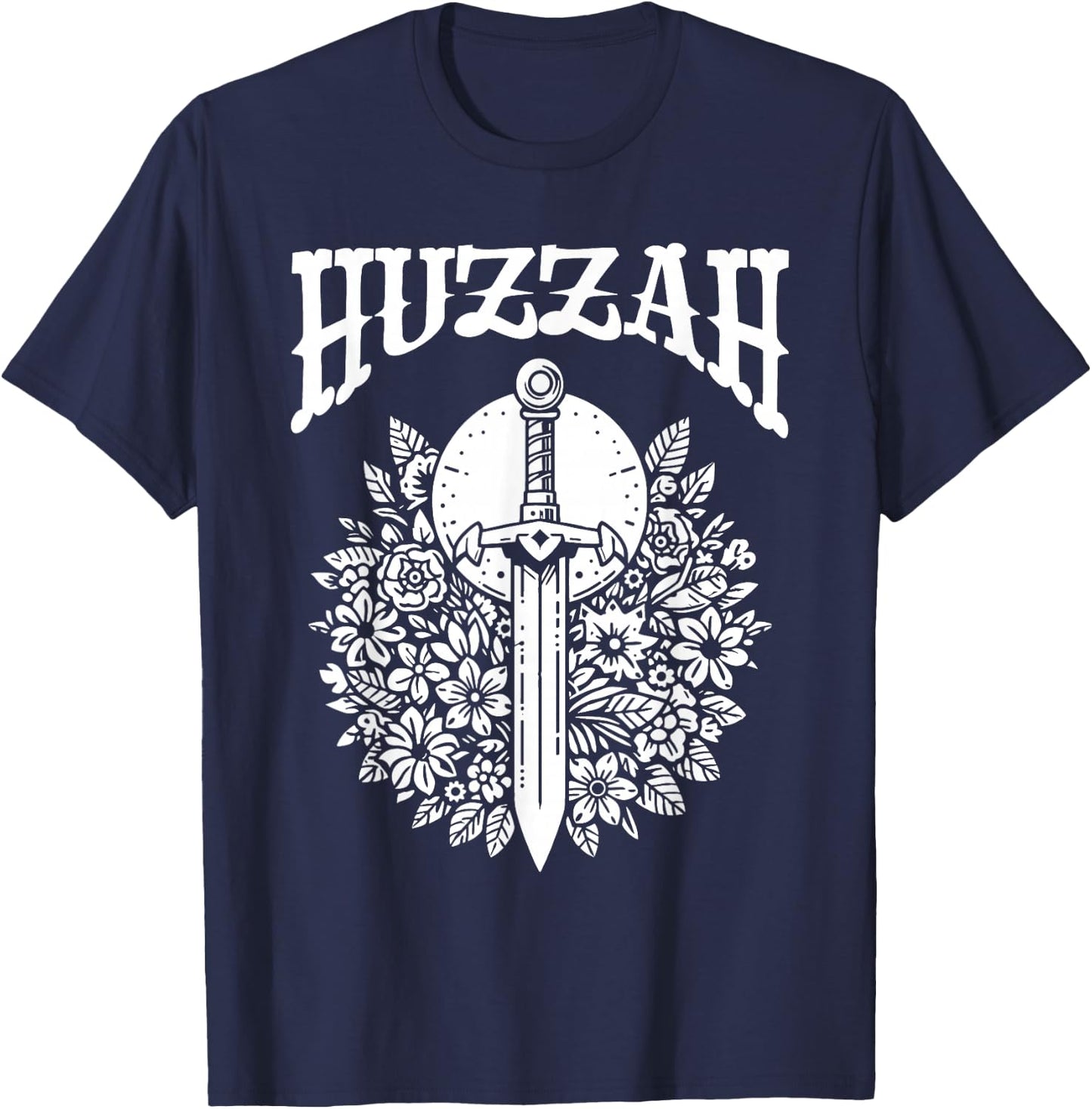 Ren Faire Huzzah Middle Medieval Festival Renaissance Fair T-Shirt - T-Shirt | Navy