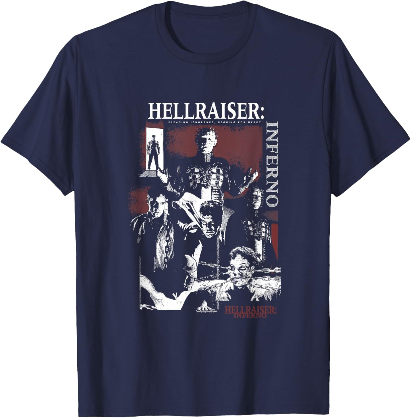 Hellraiser Inferno VIII Logo PAPL14568 , Black, S T-Shirt - T-Shirt | Navy