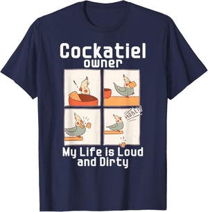 Cockatiel Owner Funny Cockatiel T-Shirt - T-Shirt | Navy