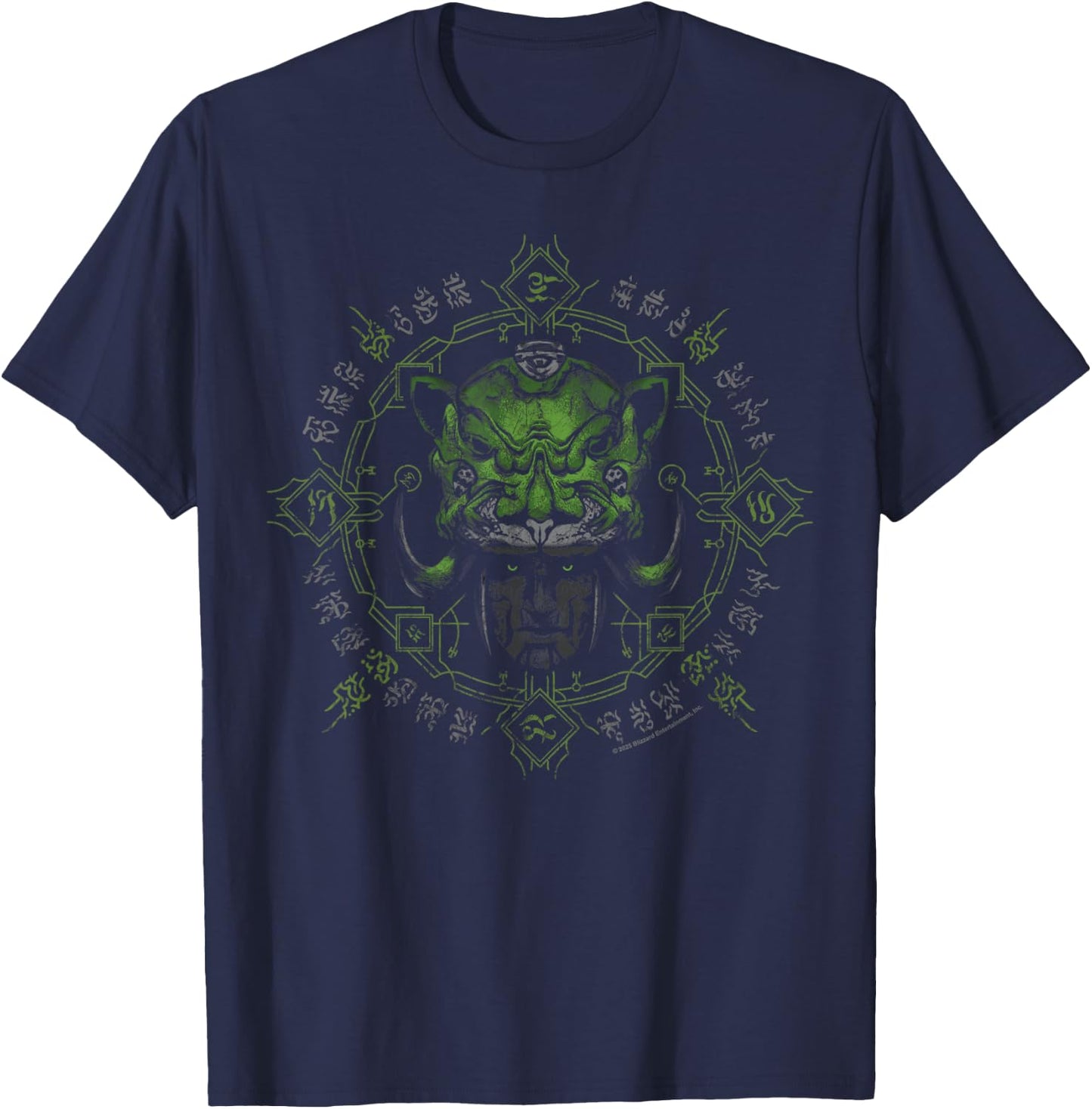 Diablo IV Vessel of Hatred Spiritborn Jaguar Shield Poster T-Shirt - T-Shirt | Navy