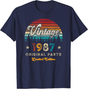 Vintage 1987 Anniversaire 39 Ans D'âge Limited Edition T-Shirt - T-Shirt | Navy