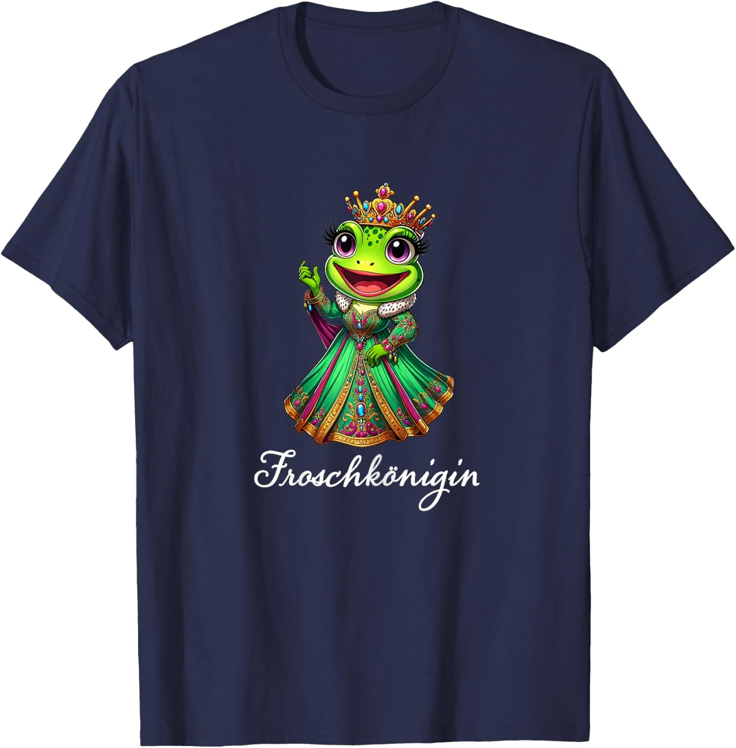 Frog Queen Carnival Girls' Princess Frog Queen , black T-Shirt - T-Shirt | Navy