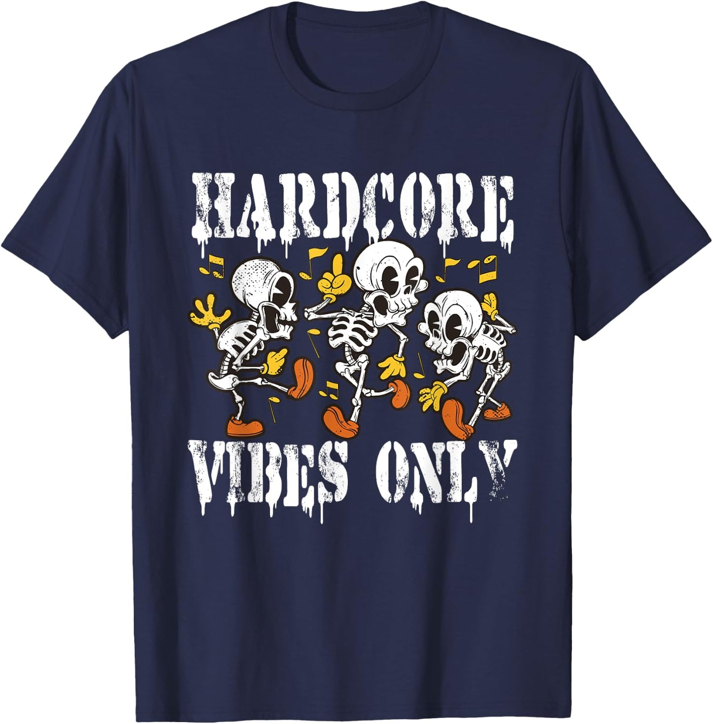 Hardcore Merch Rave Outfit Techno - Speedcore, Gabber , Black, S T-Shirt - T-Shirt | Navy