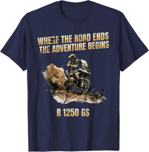 R 1250 GS Adventure Moto , Black, S T-Shirt - T-Shirt | Navy