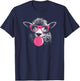 Funny Sheep Chews Chewing Gum Comic Women Children T-Shirt - T-Shirt | Navy