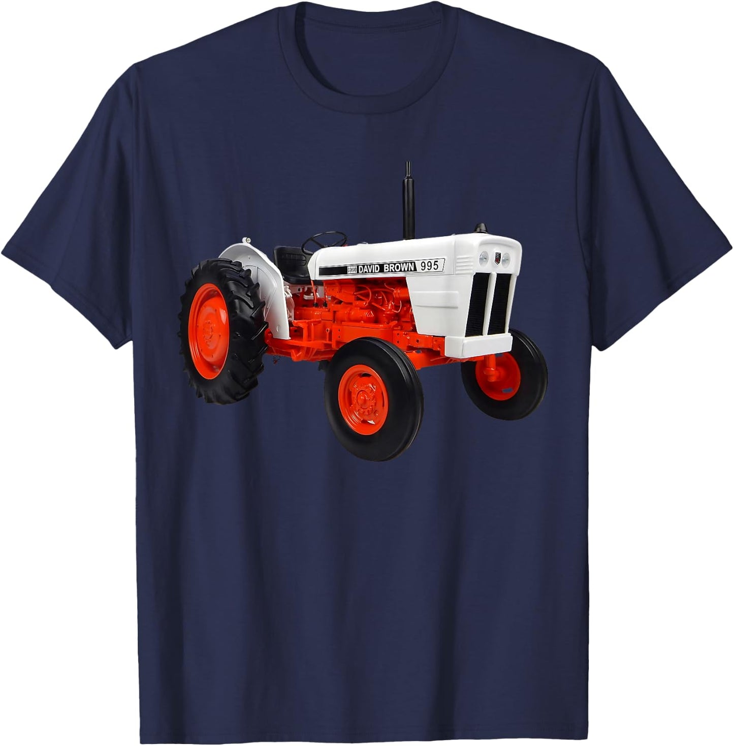 Vintage David Browns 995 1973 Tractor Farmer Present , Black, S T-Shirt - T-Shirt | Navy