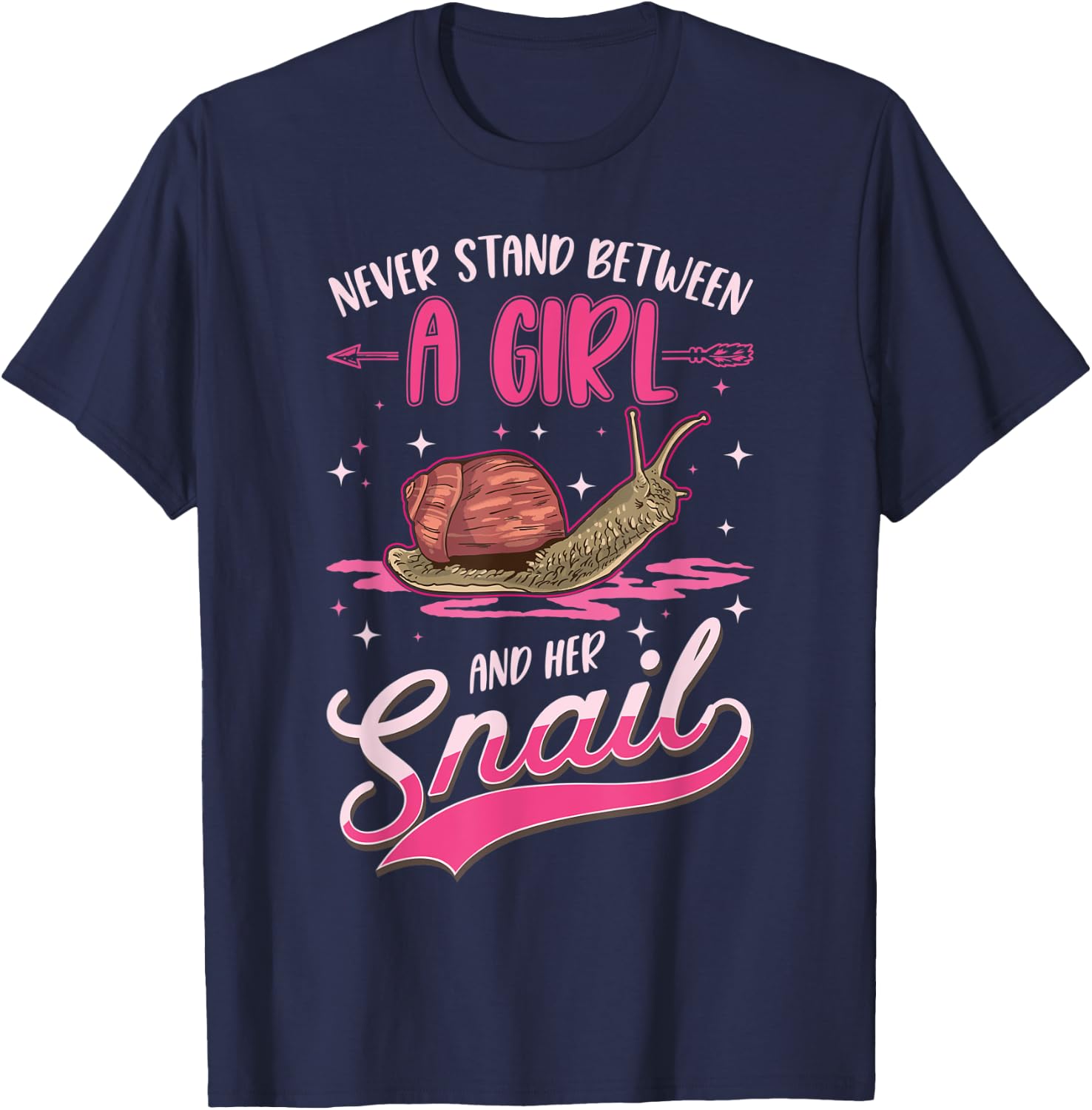 Snail Girl Roman Snail T-Shirt - T-Shirt | Navy