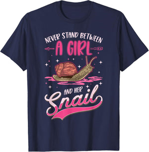 Snail Girl Roman Snail T-Shirt - T-Shirt | Navy