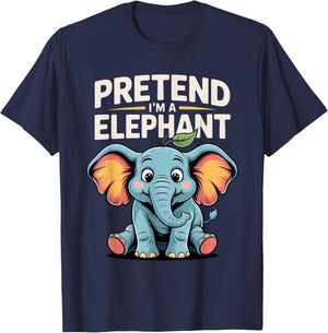 Elephant Pretend I'm An Elephant Cute Animal Elephants Lover T-Shirt - T-Shirt | Navy