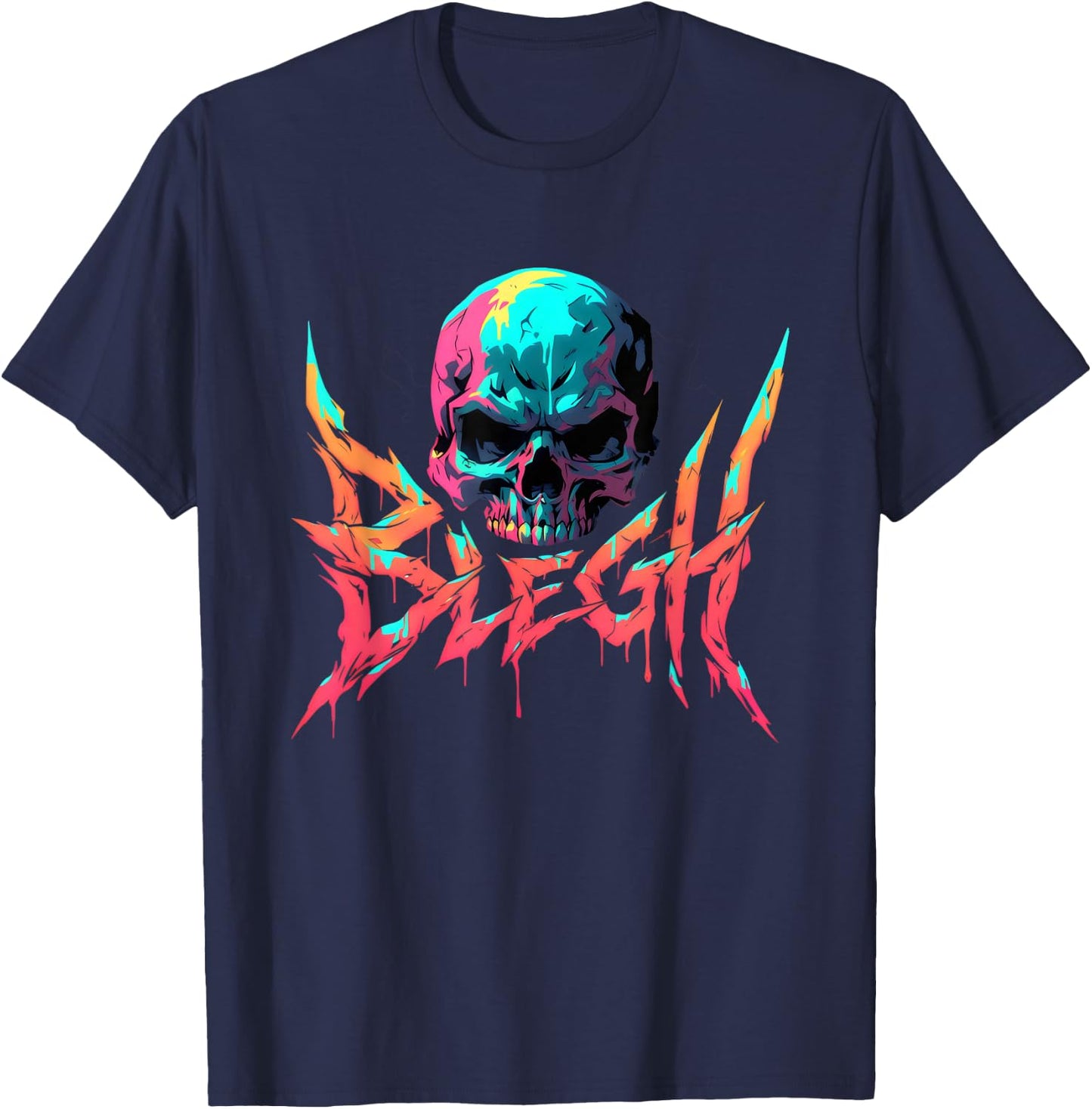 Blegh | Heavy Hardcore Metal Music | Metalcore Scream T-Shirt - T-Shirt | Navy