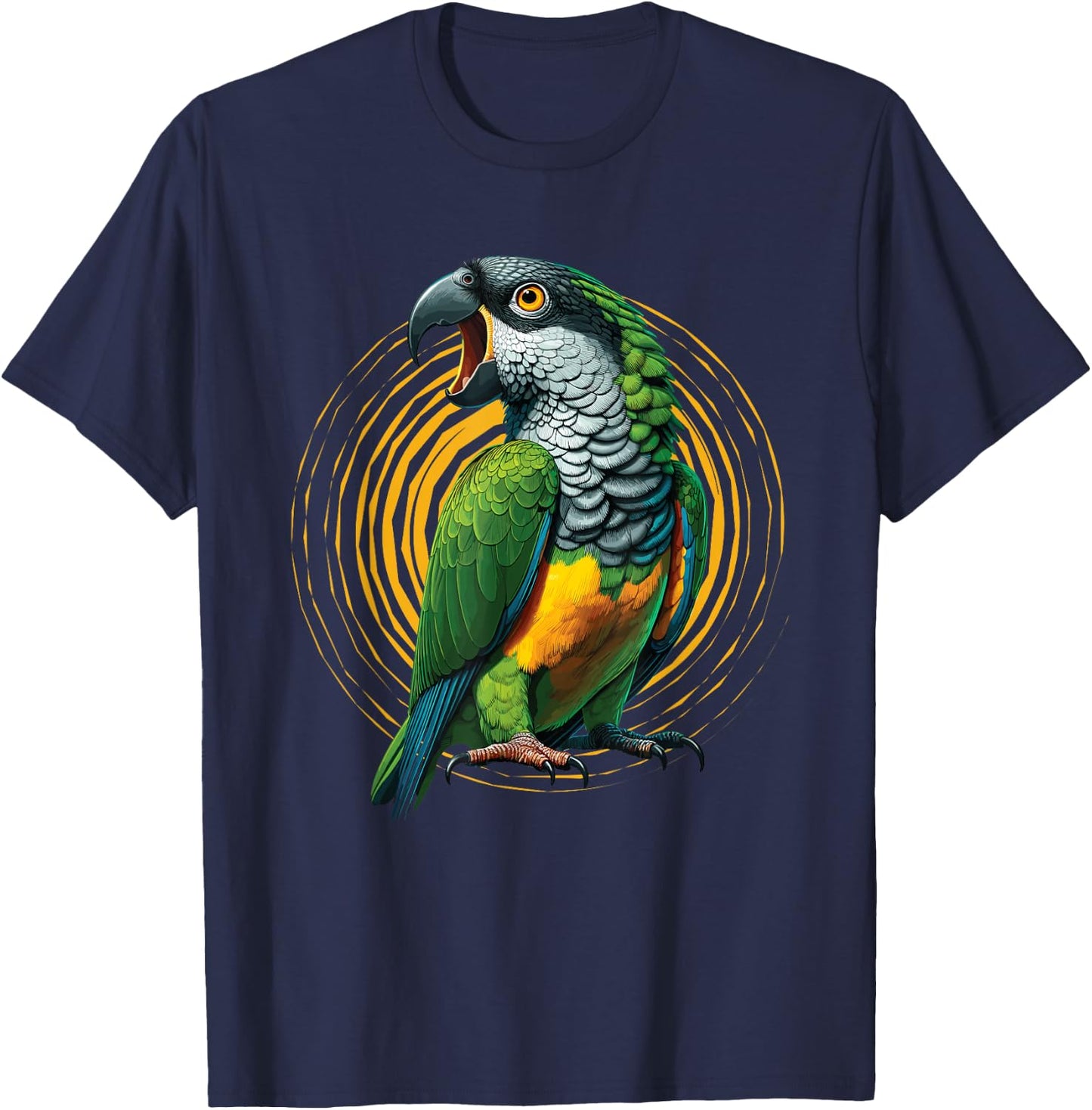 Senegal Parrot Chirping, Senegal Parrot T-Shirt - T-Shirt | Navy